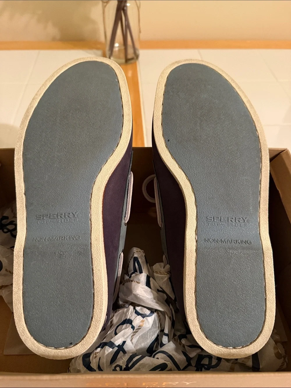 Sperry Men’s Gold Cup Collection Boat Shoes Navy/Reef/Ivory Lambskin Lined